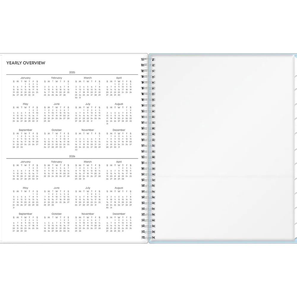 2025 Planners|Blue Sky 2025 Larah Blue 8.5" x 11" Weekly & Monthly Planner, Plastic Cover, Multicolor (152263)