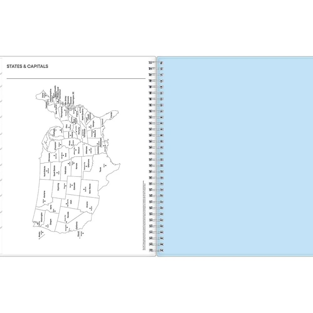 2025 Planners|Blue Sky 2025 Larah Blue 8.5" x 11" Weekly & Monthly Planner, Plastic Cover, Multicolor (152263)
