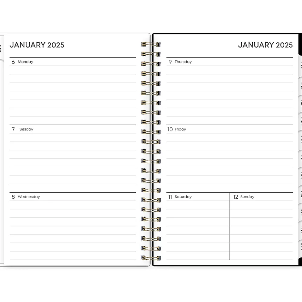 2025 Planners|Blue Sky 2025 Leafy Lounge 5" x 8" Weekly & Monthly Planner, Plastic Cover, Green/Gray (147931)