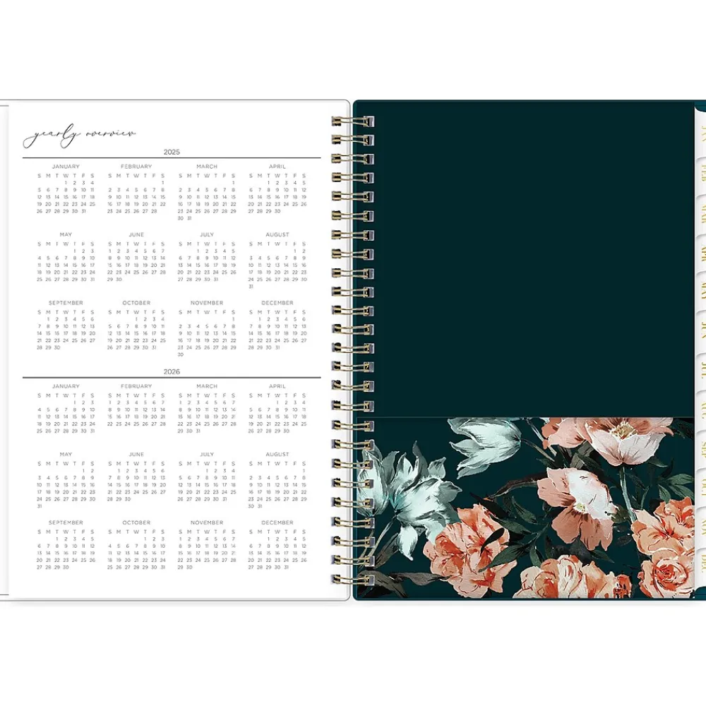 2025 Planners|Blue Sky 2025 Life-Note It Dania Dark 5.88" x 8.63" Weekly & Monthly Planner, Plastic Cover, Multicolor (139478-25)