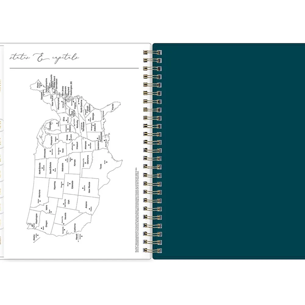 2025 Planners|Blue Sky 2025 Life-Note It Dania Dark 5.88" x 8.63" Weekly & Monthly Planner, Plastic Cover, Multicolor (139478-25)