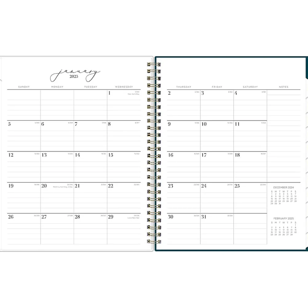 2025 Planners|Blue Sky 2025 Life-Note It Marina 7" x 9" Weekly & Monthly Planner, Plastic Cover, Blue (139480-25)
