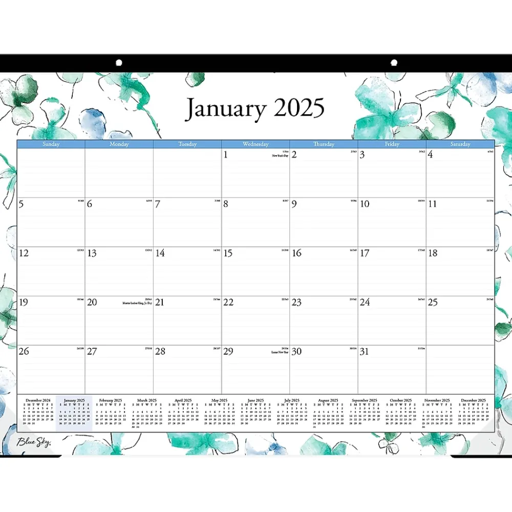 2025 Calendars|Blue Sky 2025 Lindley 22" x 17" Monthly Desk Pad Calendar (100018-25)