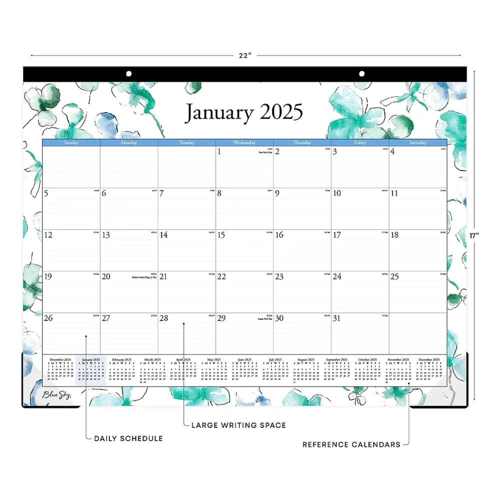 2025 Calendars|Blue Sky 2025 Lindley 22" x 17" Monthly Desk Pad Calendar (100018-25)