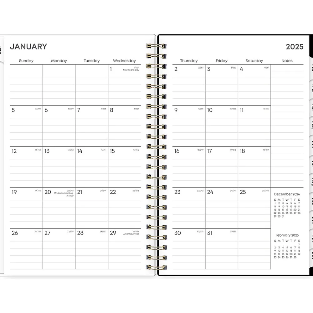 2025 Planners|Blue Sky 2025 Lolani 5" x 8" Weekly & Monthly Planner, Plastic Cover, Green/Gray (152462)