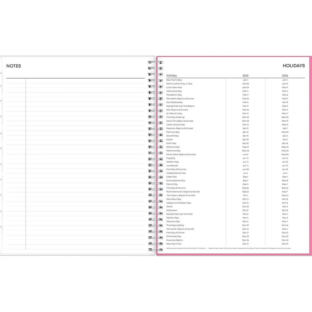 2025 Planners|Blue Sky 2025 Lucidity 8.5" x 11" Weekly & Monthly Planner, Plastic Cover, Pink/Blue (150785)