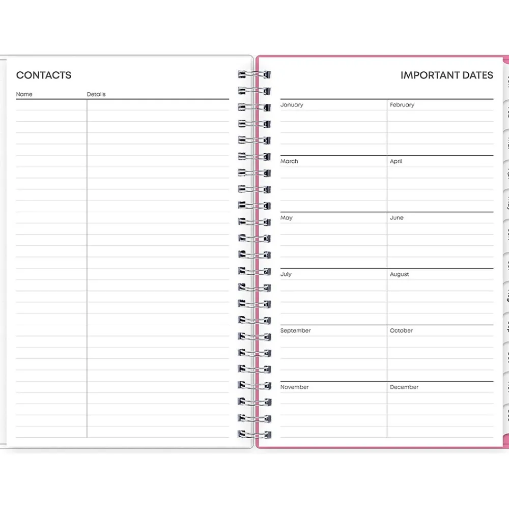 2025 Planners|Blue Sky 2025 Lucidity 5" x 8" Weekly & Monthly Planner, Plastic Cover, Pink/Blue (150786)