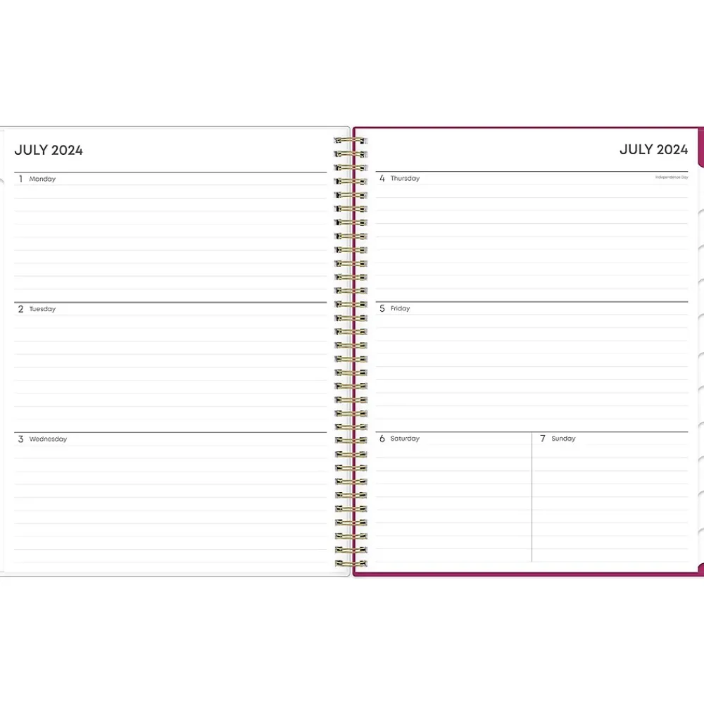 Academic Planners|Blue Sky 2024-2025 Mahalo 8.5" x 11" Academic Weekly & Monthly Planner, Plastic Cover, Multicolor (100149-A25)