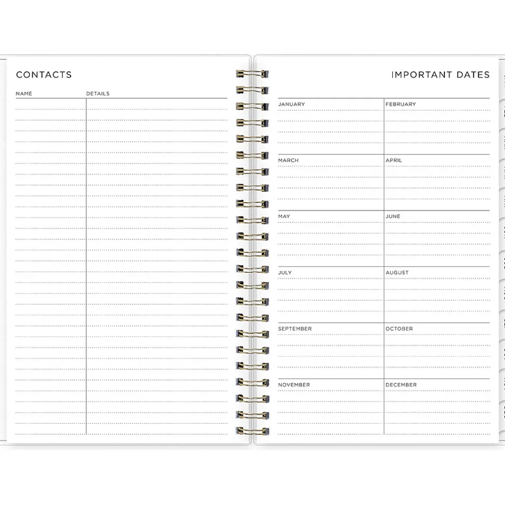 2025 Planners|Blue Sky 2025 Marble Purple 5" x 8" Weekly & Monthly Planner, Plastic Cover, Purple/Pink (148250)