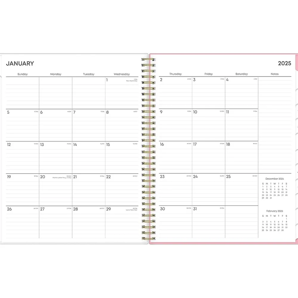 2025 Planners|Blue Sky 2025 Mimi Pink 8.5" x 11" Weekly & Monthly Planner, Plastic Cover, Pink/Dark Blue (137264-25)