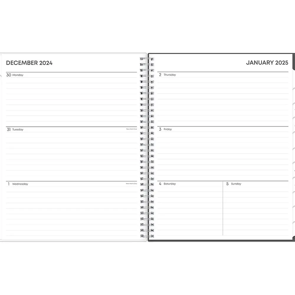 2025 Planners|Blue Sky 2025 Montauk 8.5" x 11" Weekly & Monthly Planner, Plastic Cover, Gray/Beige (133874-25)