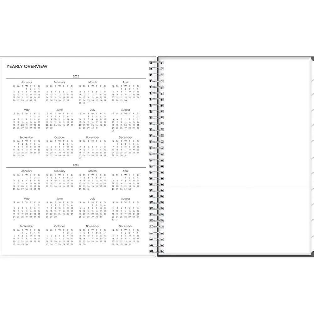 2025 Planners|Blue Sky 2025 Montauk 8.5" x 11" Weekly & Monthly Planner, Plastic Cover, Gray/Beige (133874-25)