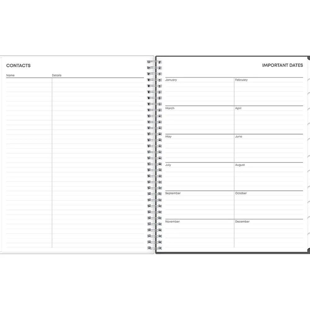 2025 Planners|Blue Sky 2025 Montauk 8.5" x 11" Weekly & Monthly Planner, Plastic Cover, Gray/Beige (133874-25)