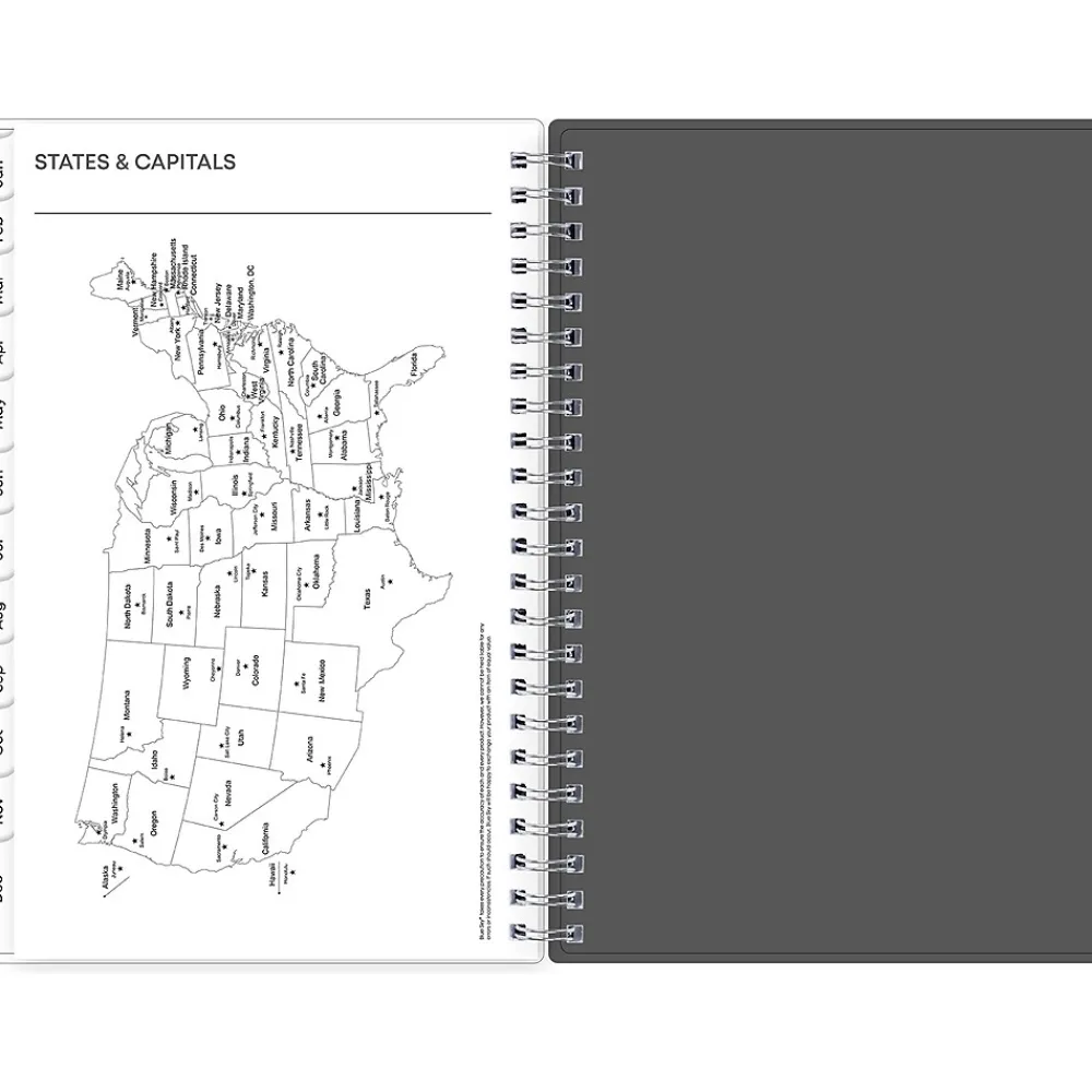 2025 Planners|Blue Sky 2025 Montauk 5" x 8" Weekly & Monthly Planner, Plastic Cover, Gray/Beige (133875-25)
