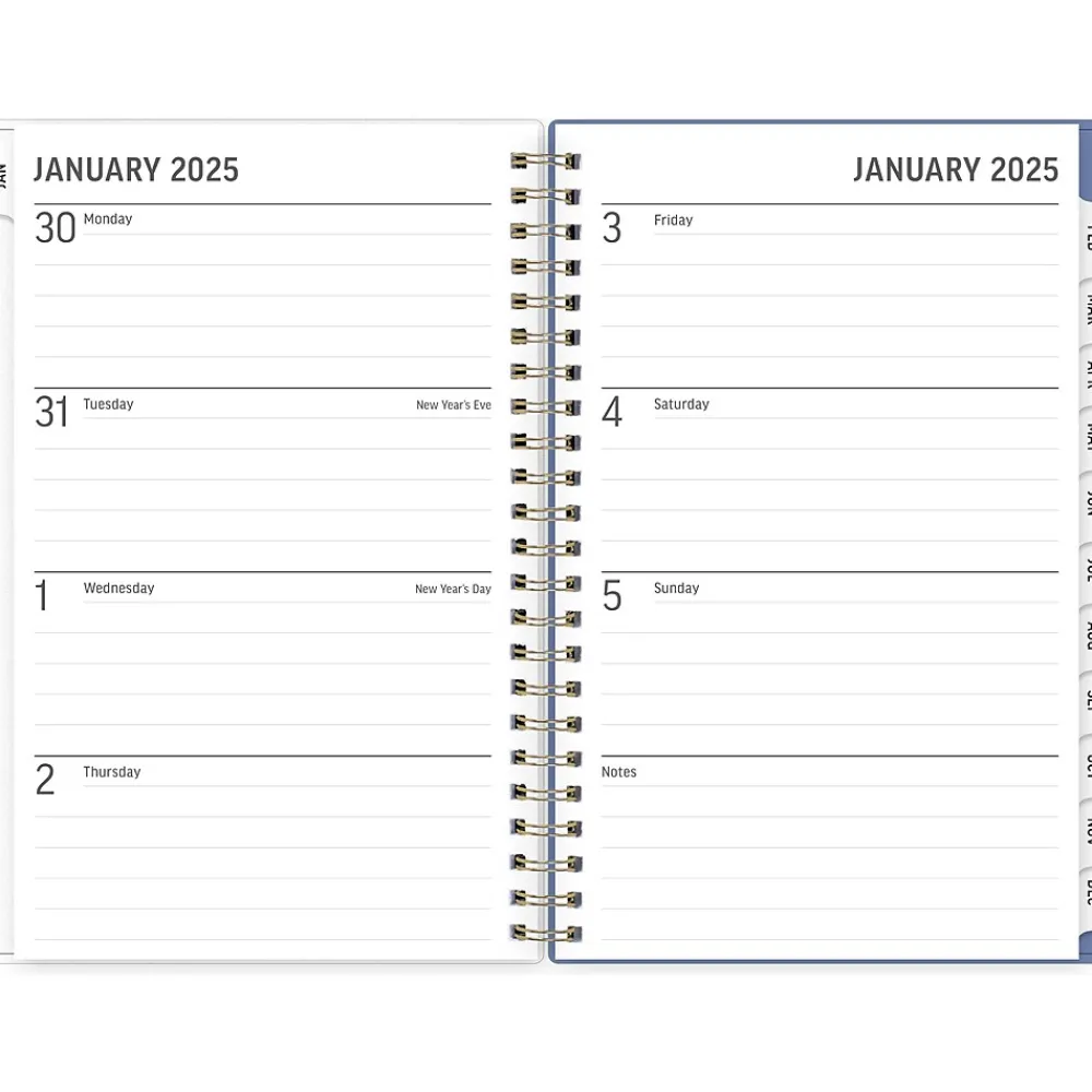 2025 Planners|Blue Sky 2025 Nalakina 5" x 8" Weekly & Monthly Planner, Plastic Cover, Blue (152240)