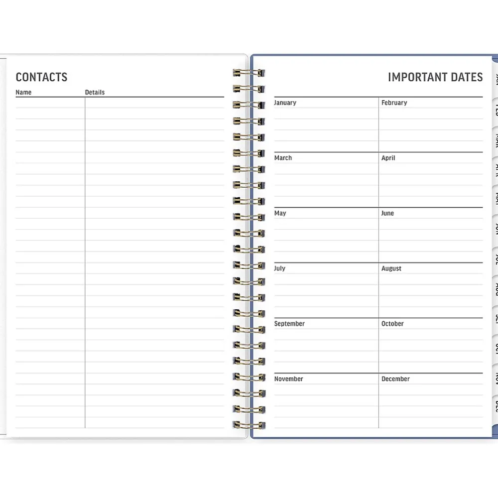 2025 Planners|Blue Sky 2025 Nalakina 5" x 8" Weekly & Monthly Planner, Plastic Cover, Blue (152240)