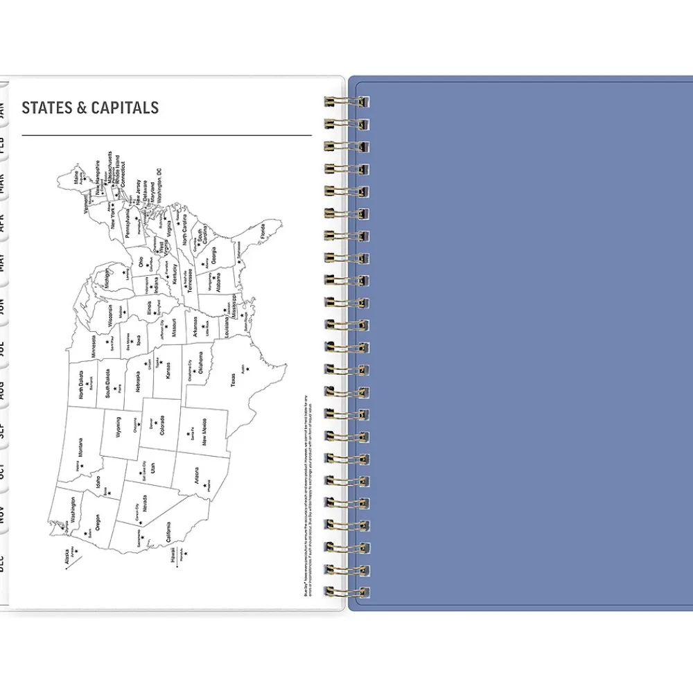 2025 Planners|Blue Sky 2025 Nalakina 5" x 8" Weekly & Monthly Planner, Plastic Cover, Blue (152240)