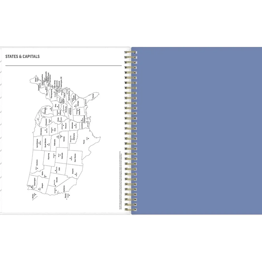 2025 Planners|Blue Sky 2025 Nalakina 8.5" x 11" Weekly & Monthly Planner, Plastic Cover, Blue/Green (149081)