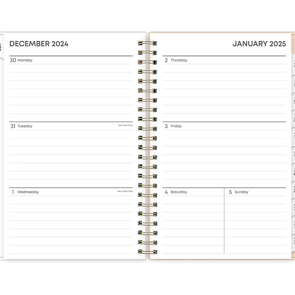 2025 Planners|Blue Sky 2025 Natalya 5" x 8" Weekly & Monthly Planner, Plastic Cover, Pink/White (148769-25)