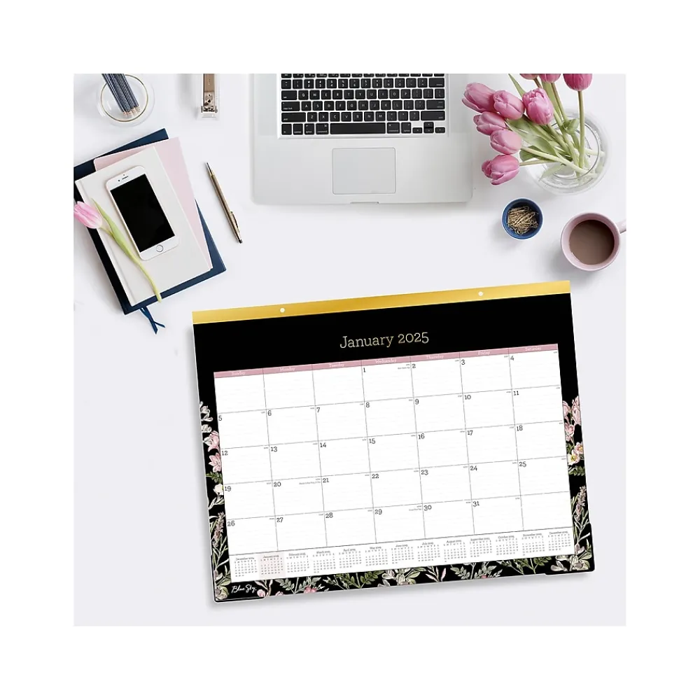 2025 Calendars|Blue Sky 2025 Nevaeh 22" x 17" Monthly Desk Pad Calendar (148629-25)