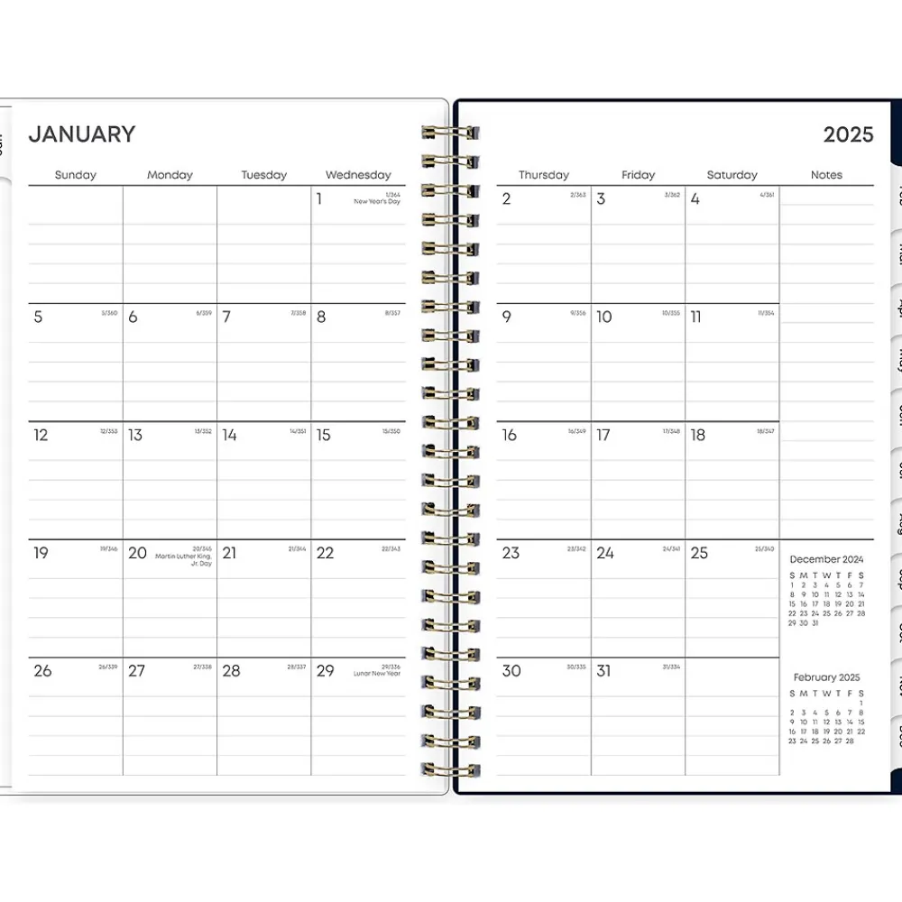 2025 Planners|Blue Sky 2025 Nightfall 5" x 8" Weekly & Monthly Planner, Plastic Cover, Multicolor (150779)