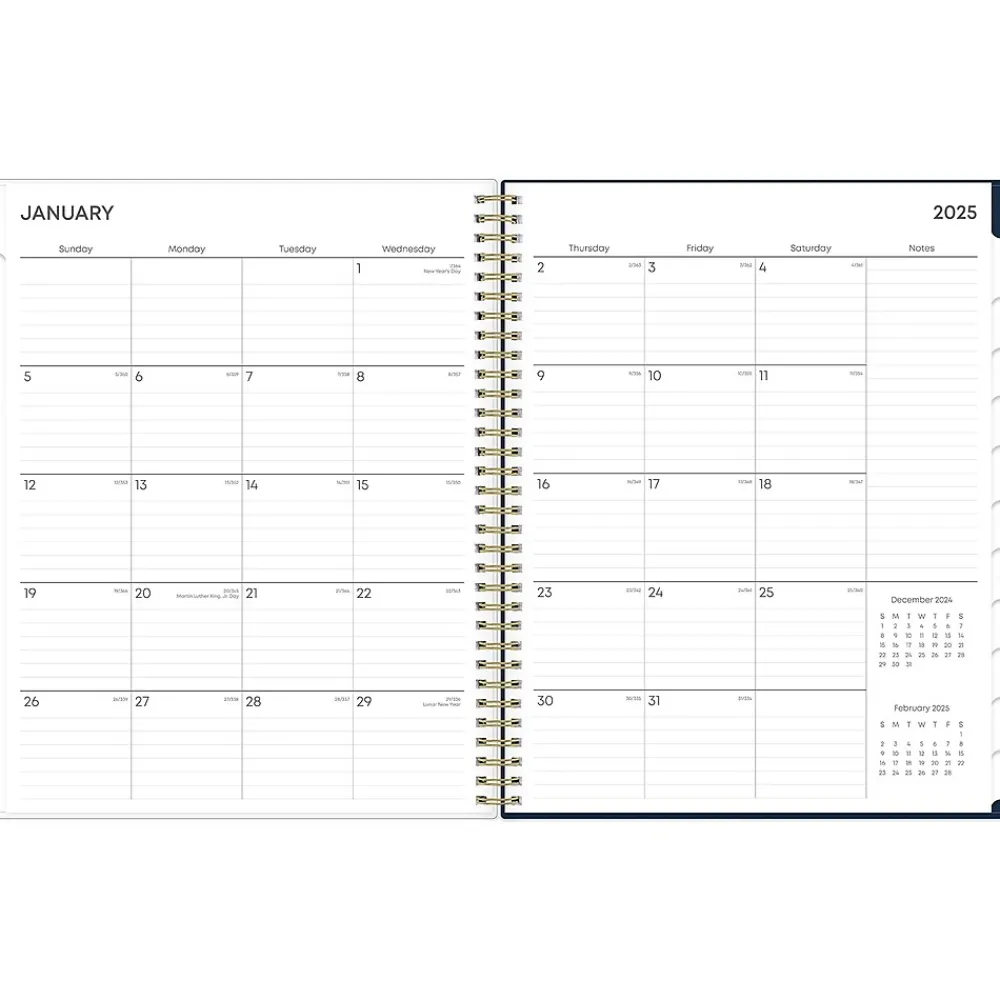 2025 Planners|Blue Sky 2025 Nightfall 8.5" x 11" Weekly & Monthly Planner, Plastic Cover, Multicolor (150545)