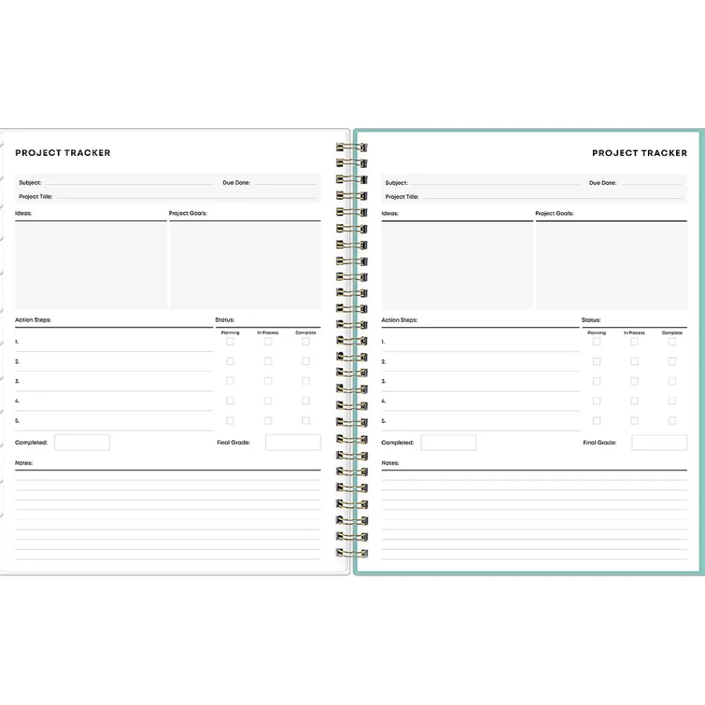 Academic Planners|Blue Sky 2024-2025 Ombre Map 7" x 9" Academic Weekly & Monthly Student Planner, Plastic Cover, Multicolor (145019)
