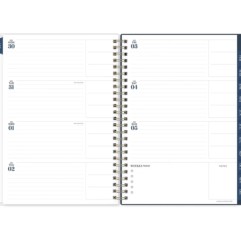 2025 Planners|Blue Sky 2025 Ombre Sky 5.88" x 8.63" Weekly & Monthly Planner, Plastic Cover, Blue/Pink (147982)