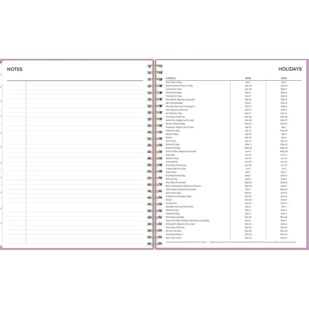 2025 Planners|Blue Sky 2025 Orchid 8" x 10" Monthly Planner, Plastic Cover, Purple (147941)