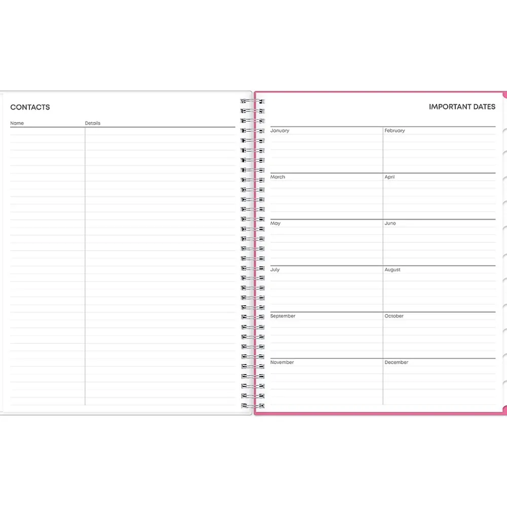 2025 Planners|Blue Sky 2025 Orchid 8.5" x 11" Weekly & Monthly Planner, Plastic Cover, White/Pink (137268-25)