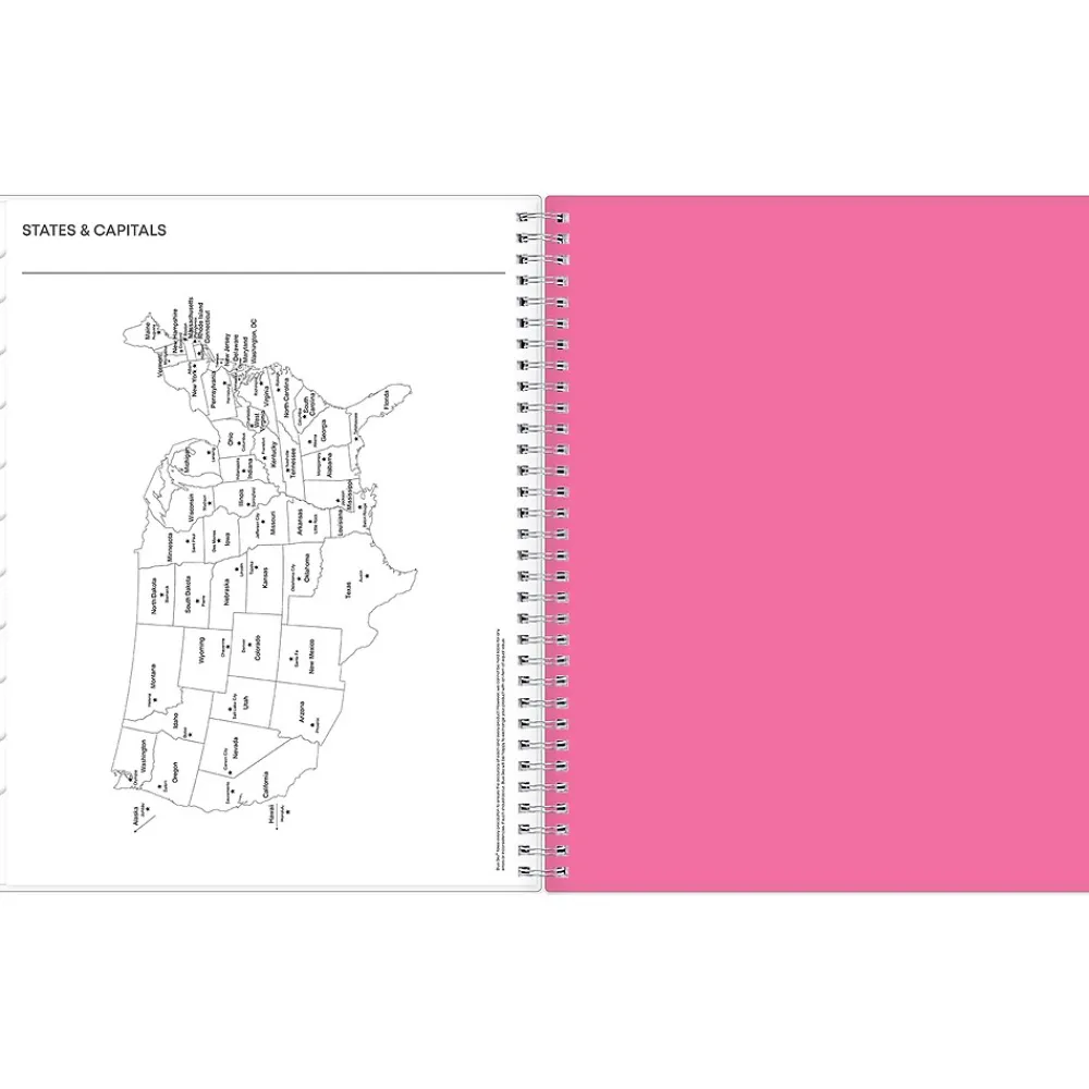 2025 Planners|Blue Sky 2025 Orchid 8.5" x 11" Weekly & Monthly Planner, Plastic Cover, White/Pink (137268-25)