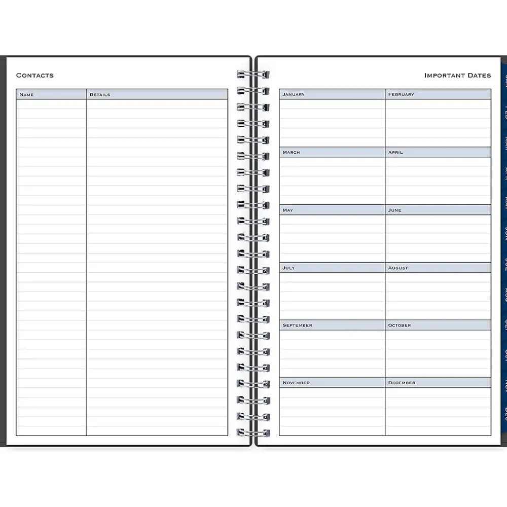 2025 Planners|Blue Sky 2025 Passages 5.88" x 8.63" Weekly & Monthly Planner, Plastic Cover, Charcoal Gray (100010-25)