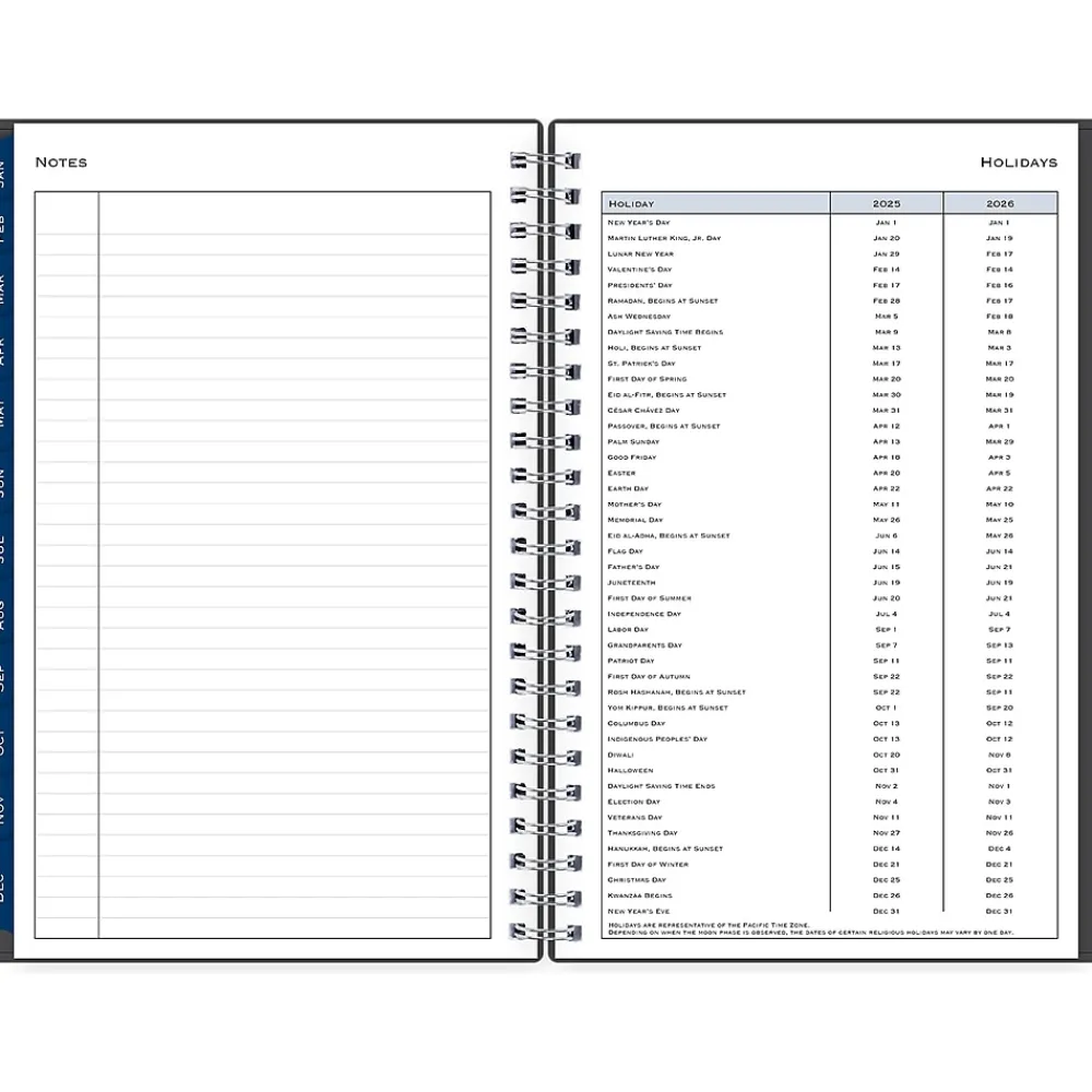 2025 Planners|Blue Sky 2025 Passages 5.88" x 8.63" Weekly & Monthly Planner, Plastic Cover, Charcoal Gray (100010-25)