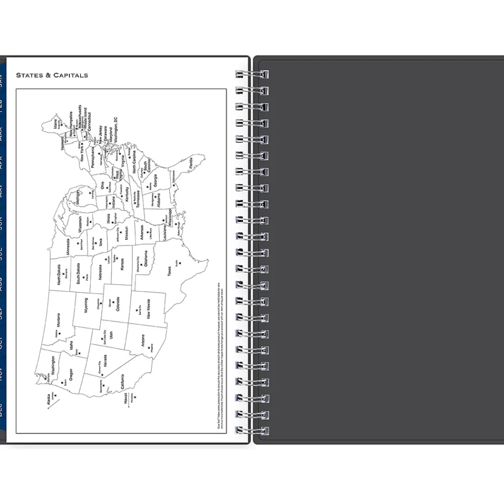2025 Planners|Blue Sky 2025 Passages 5.88" x 8.63" Weekly & Monthly Planner, Plastic Cover, Charcoal Gray (100010-25)