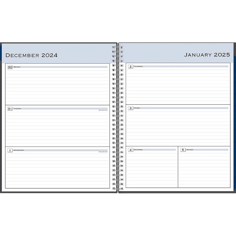 2025 Planners|Blue Sky 2025 Passages 8.5" x 11" Weekly & Monthly Planner, Plastic Cover, Charcoal Gray (100008-25)