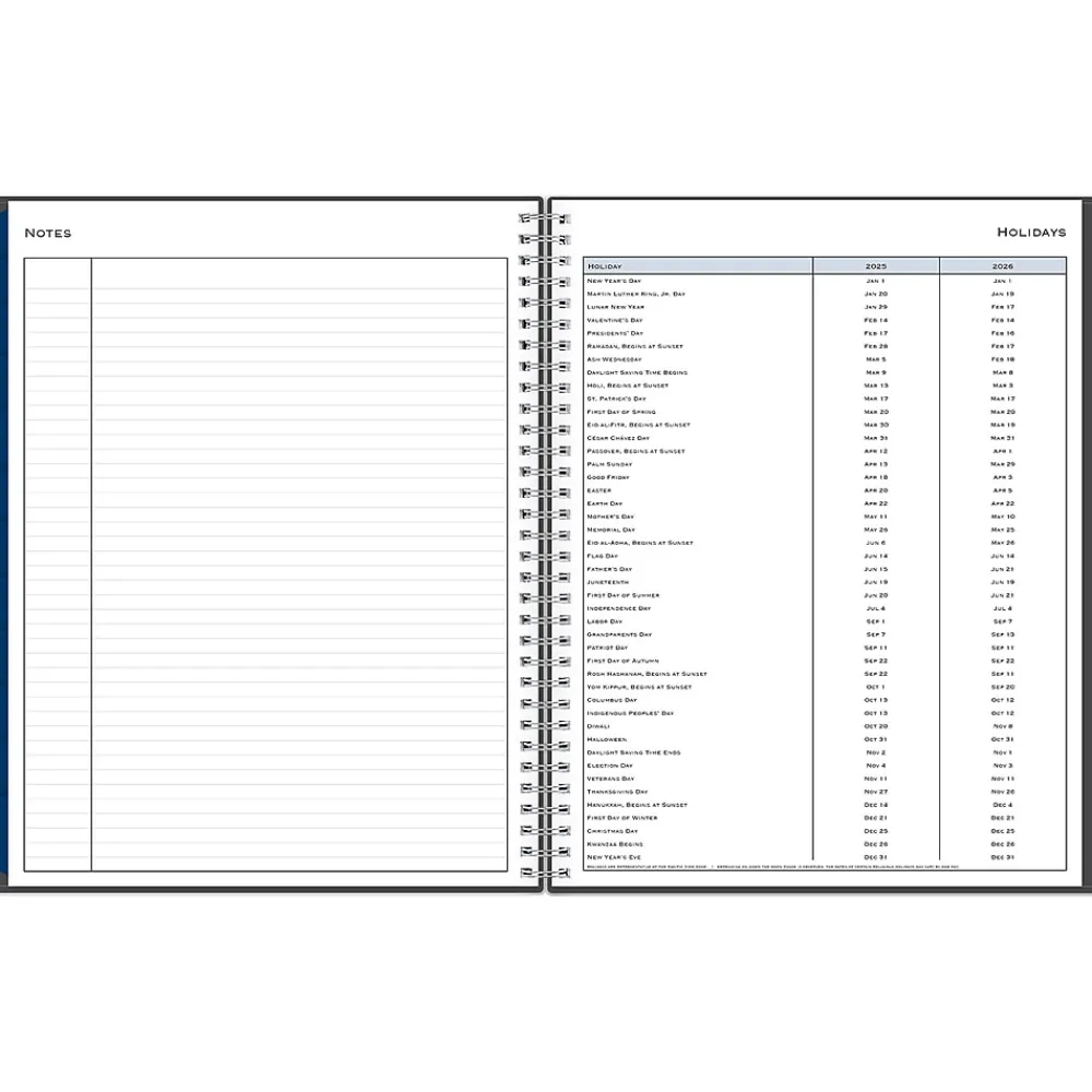 2025 Planners|Blue Sky 2025 Passages 8.5" x 11" Weekly & Monthly Planner, Plastic Cover, Charcoal Gray (100008-25)
