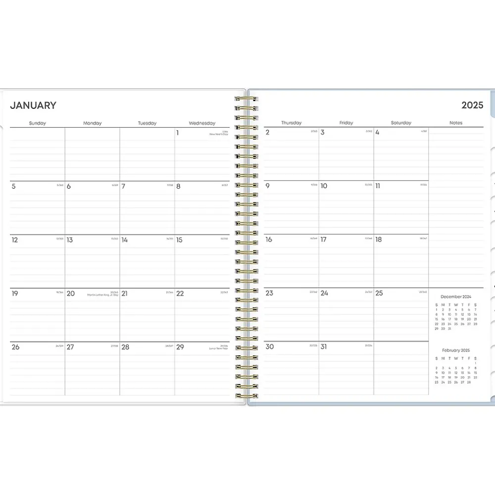 2025 Planners|Blue Sky 2025 Pooch Party 8.5" x 11" Weekly & Monthly Planner, Plastic Cover, Multicolor (152478)