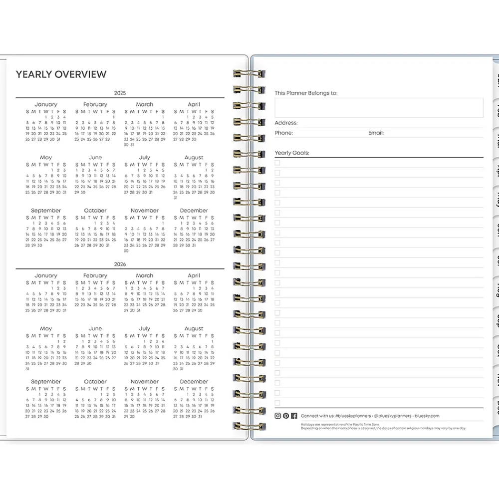 2025 Planners|Blue Sky 2025 Pooch Party 5" x 8" Weekly & Monthly Planner, Plastic Cover, Multicolor (152479)