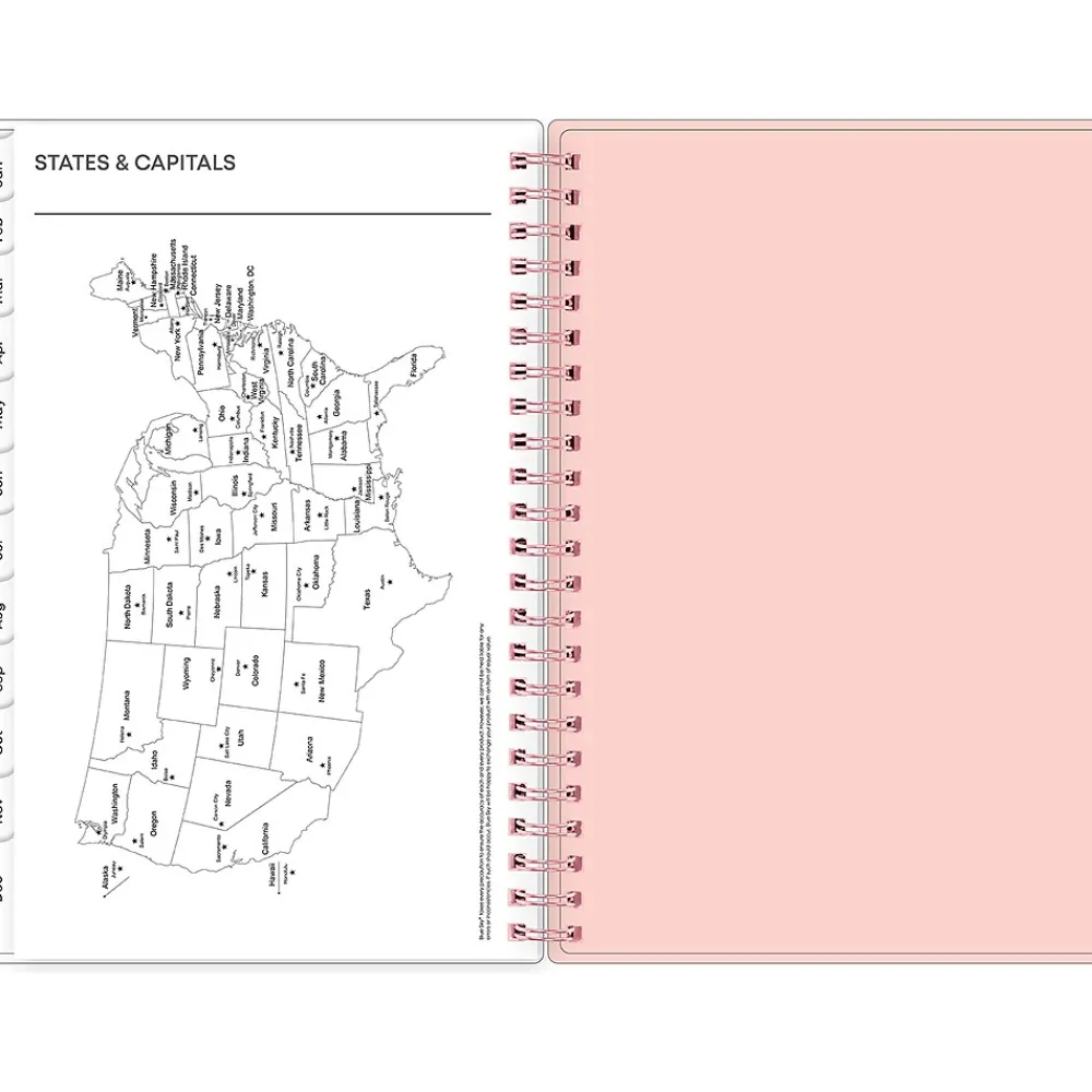 2025 Planners|Blue Sky 2025 Quilted Garden 5" x 8" Weekly & Monthly Planner, Plastic Cover, Multicolor (152480)