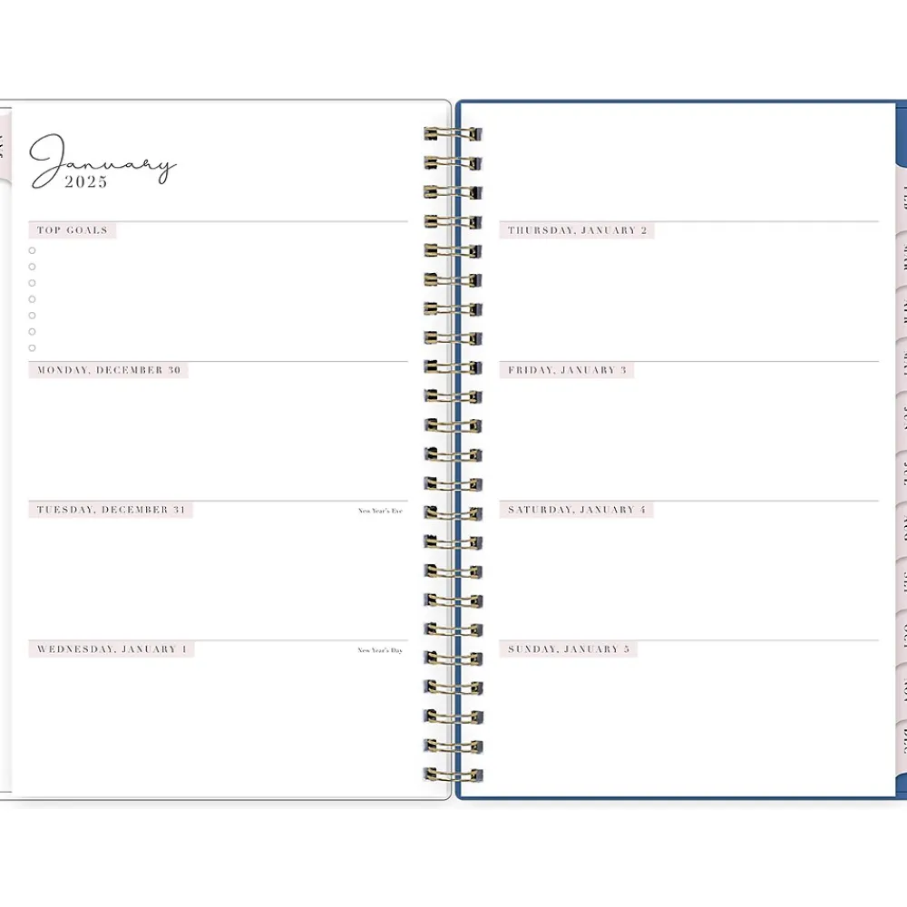 2025 Planners|Blue Sky 2025 Rachel Parcell Tressa 5" x 8" Weekly & Monthly Planner, Plastic Cover, Multicolor (151194)