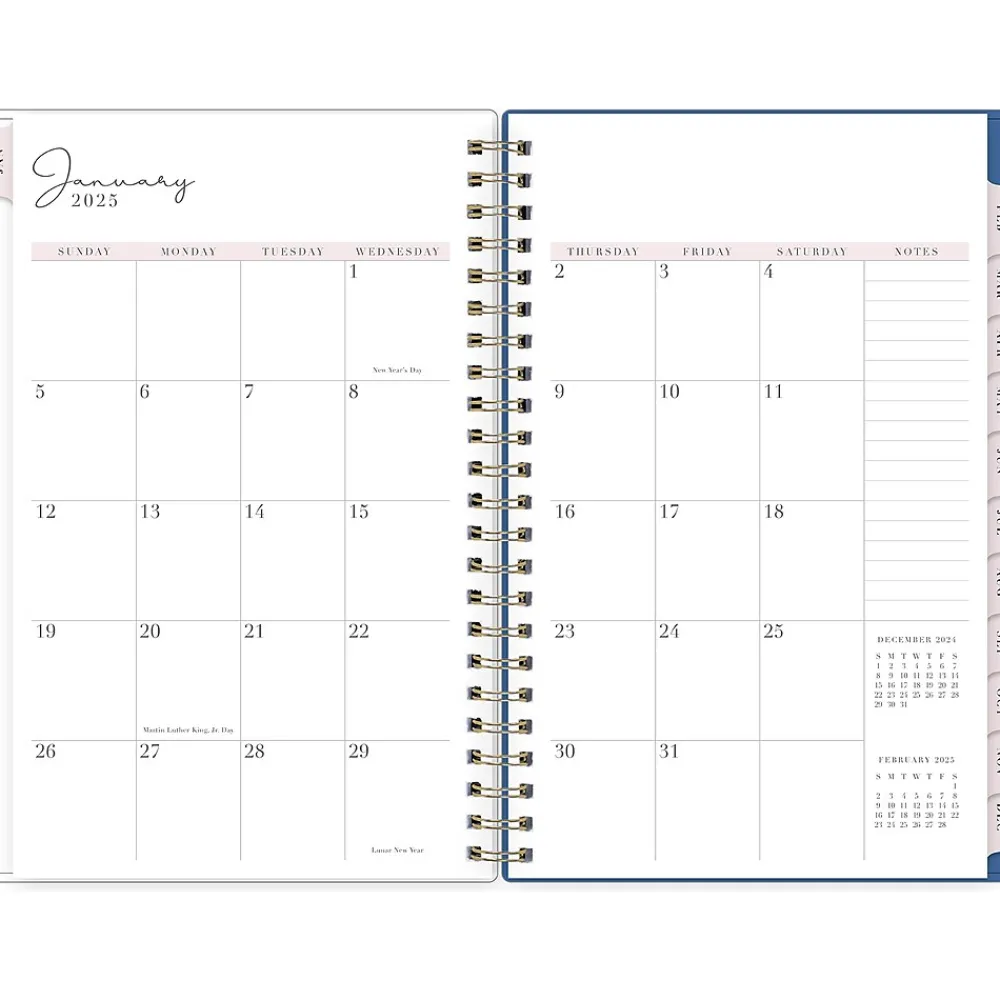 2025 Planners|Blue Sky 2025 Rachel Parcell Tressa 5" x 8" Weekly & Monthly Planner, Plastic Cover, Multicolor (151194)