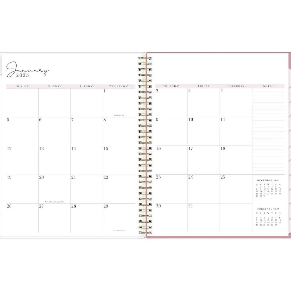 2025 Planners|Blue Sky 2025 Rachel Parcell Rose 8.5" x 11" Weekly & Monthly Planner, Plastic Cover, Multicolor (148187)
