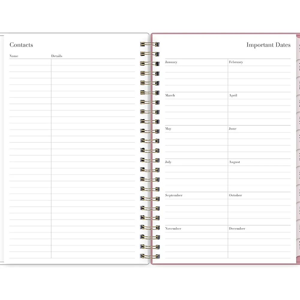 2025 Planners|Blue Sky 2025 Rachel Parcell Rose 5" x 8" Weekly & Monthly Planner, Plastic Cover, Multicolor (148189)