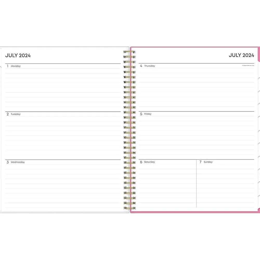 Academic Planners|Blue Sky 2024-2025 Roosevelt 8.5" x 11" Academic Weekly & Monthly Planner, Plastic Cover, Multicolor (128691-A25)