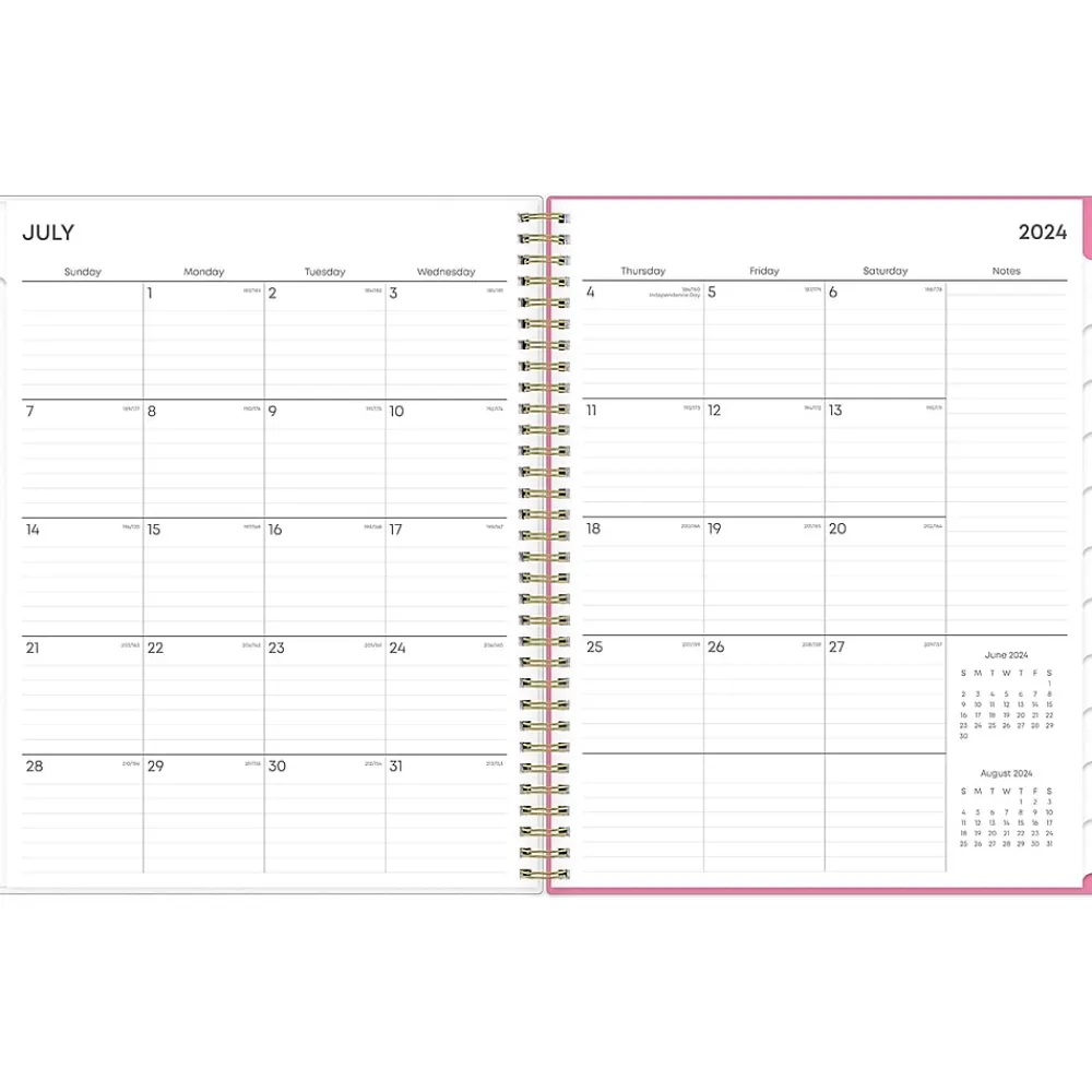 Academic Planners|Blue Sky 2024-2025 Roosevelt 8.5" x 11" Academic Weekly & Monthly Planner, Plastic Cover, Multicolor (128691-A25)