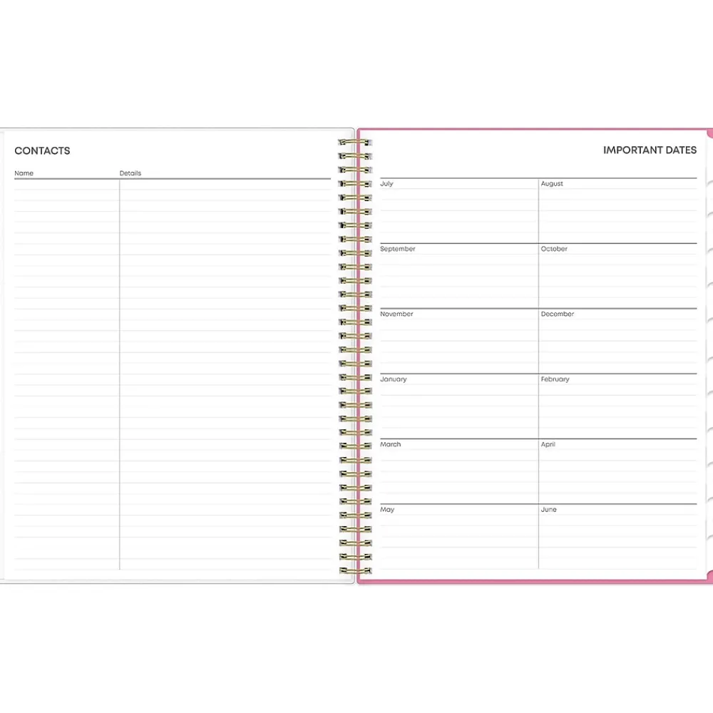 Academic Planners|Blue Sky 2024-2025 Roosevelt 8.5" x 11" Academic Weekly & Monthly Planner, Plastic Cover, Multicolor (128691-A25)