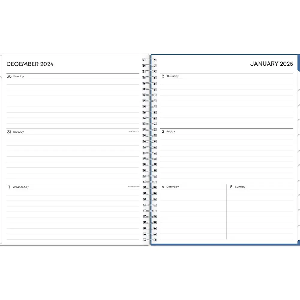 2025 Planners|Blue Sky 2025 Savoy Cool 8.5" x 11" Weekly & Monthly Planner, Plastic Cover, Blue (148762-25)