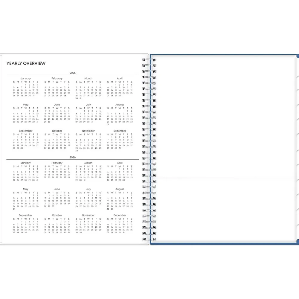 2025 Planners|Blue Sky 2025 Savoy Cool 8.5" x 11" Weekly & Monthly Planner, Plastic Cover, Blue (148762-25)