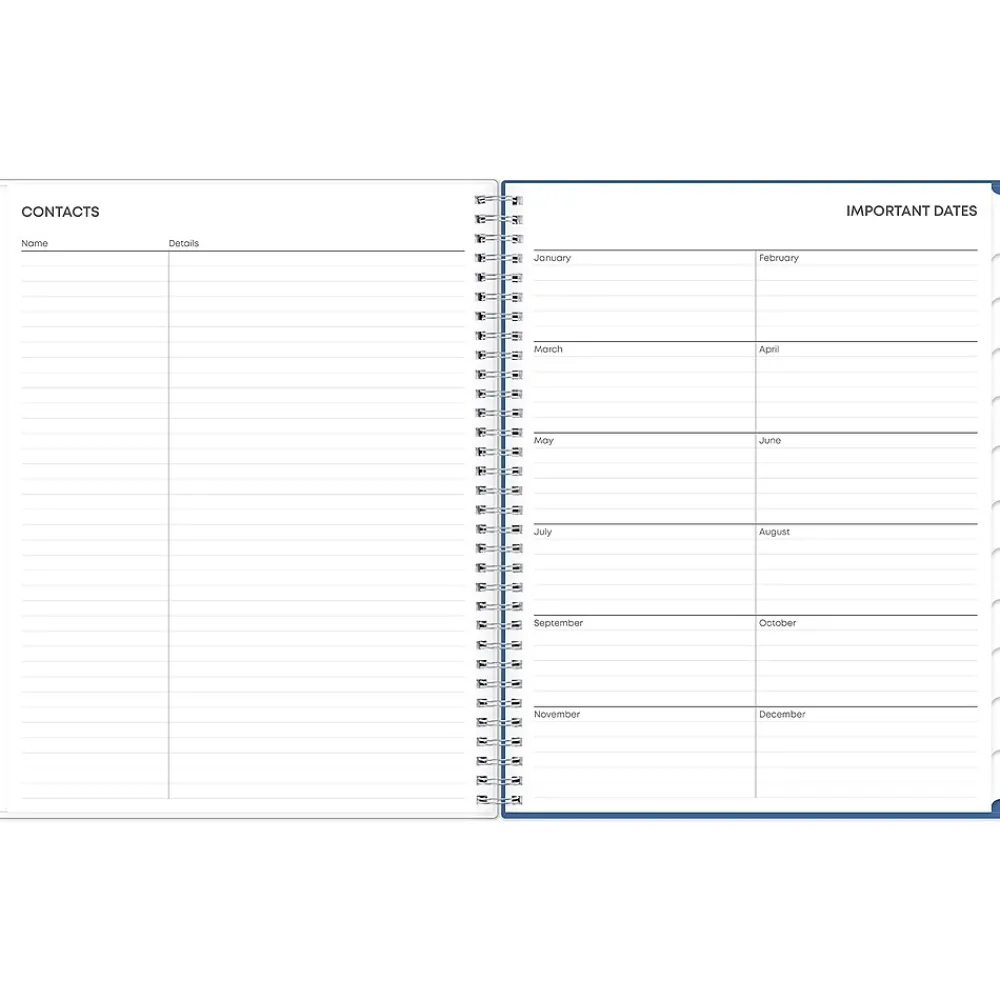 2025 Planners|Blue Sky 2025 Savoy Cool 8.5" x 11" Weekly & Monthly Planner, Plastic Cover, Blue (148762-25)