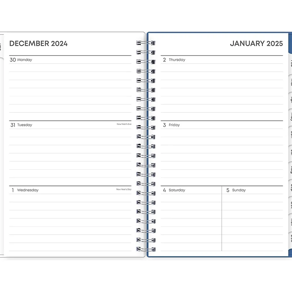 2025 Planners|Blue Sky 2025 Savoy Cool 5" x 8" Weekly & Monthly Planner, Plastic Cover, Blue (148763-25)